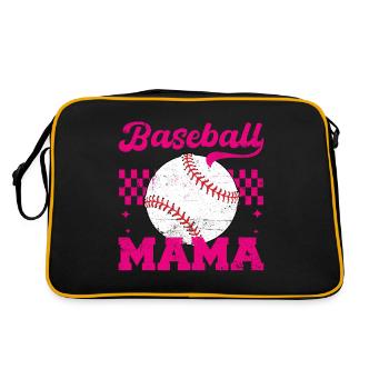 Baseball Mama Maman en détresse pour la fête des mères - Sac Retro - noir/or - Dos