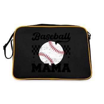 Baseball Mama Maman en détresse pour la fête des mères - Sac Retro - noir/or - Dos