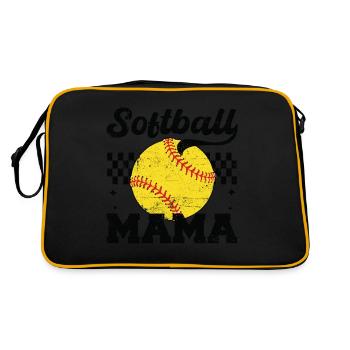 Softballll Mama Maman en détresse pour la fête des mères - Sac Retro - noir/or - Dos