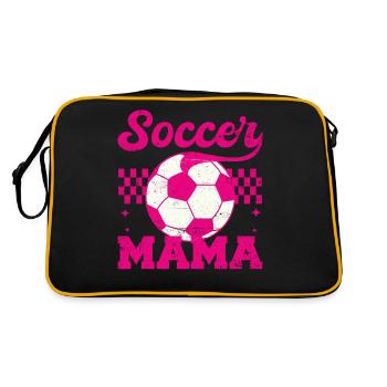 Football Maman Détresse Fête des Mères Maman - Sac Retro - noir/or - Dos