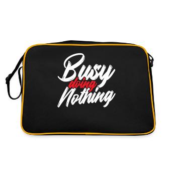 Entspannung Mit Unserem „busy Doing - Retro Tasche - Schwarz/Gold - Hinten