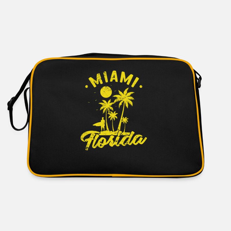 Miami Stadt im Bundesstaat Florida Retro Tasche