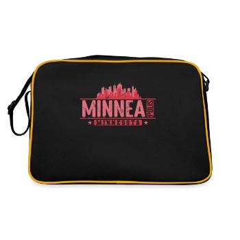 Minneapolis, une ville du Minnesota - Sac Retro - noir/or - Dos
