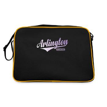 Arlington, Kansas, a city in Kansas - Retro Bag - black/gold - Back