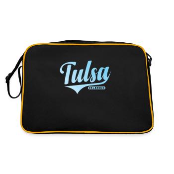 Tulsa, Oklahoma - Retro Bag - black/gold - Back