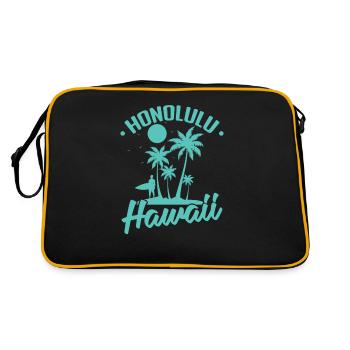 Honolulu, une ville de l’État d’Hawaï aux États-Unis - Sac Retro - noir/or - Dos