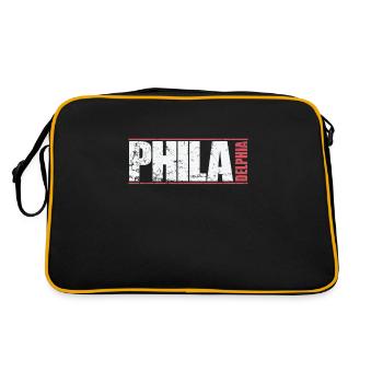 Philadelphie, une ville de Pennsylvanie - Sac Retro - noir/or - Dos