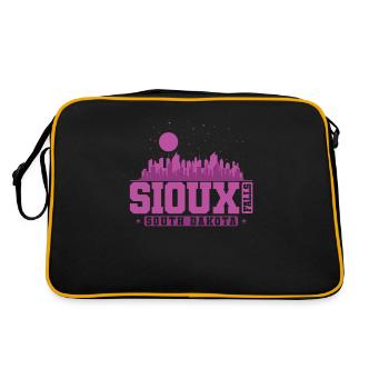 Sioux Falls, South Dakota, a city - Retro Bag - black/gold - Back