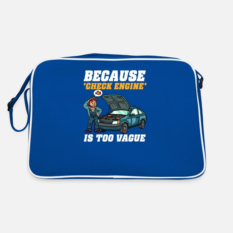 Automechaniker, weil „Check Engine“ zu vage ist Retro Tasche