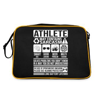 Athlète Sarcasme drôle Cadeau Athlète - Sac Retro - noir/or - Dos