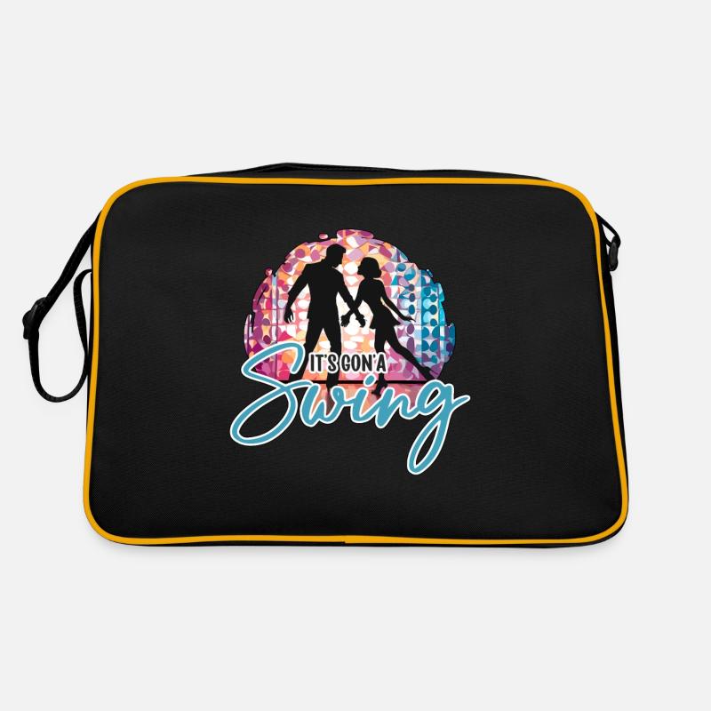 Swing Dance It's Gon'a Swing Loves Dance Sport - Retro Tasche - Schwarz/Gold