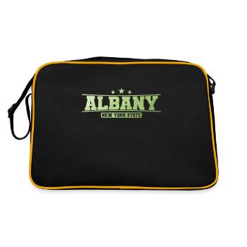 Albany City, New York State - Retro Bag - black/gold - Back