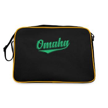 Omaha, Nebraska City, États-Unis - Sac Retro - noir/or - Dos