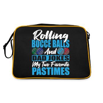 Boccia Boccia Kunst Bocci Boccia für Senioren - Retro Tasche - Schwarz/Gold - Hinten