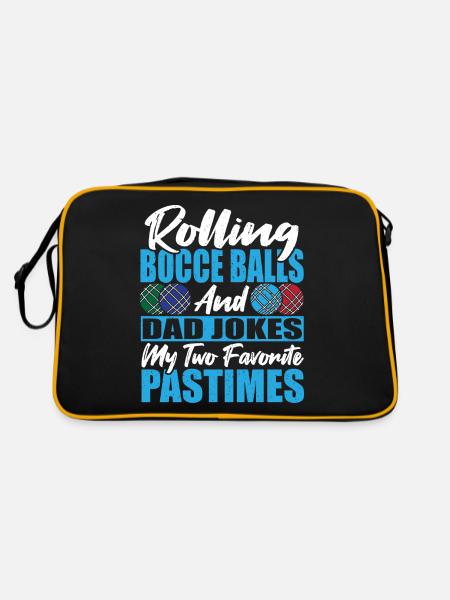 Bocce Bocce Art Bocci Bocce for Seniors - Retro Bag - black/gold - Back