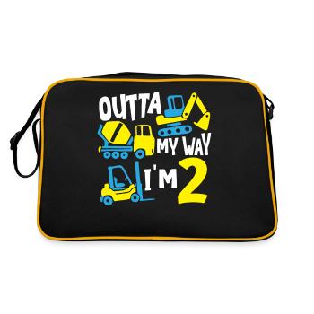 Construction Crane Construction Theme Birthdays - Retro Bag - black/gold - Back