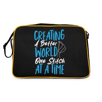 Cross Stitch Sewing Cross-stitch I Love Cross - Retro Bag - black/gold - Back
