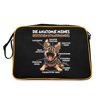 Berger Allemand Propriétaire T Dog Walk Dogs - Sac Retro - noir/or - Dos