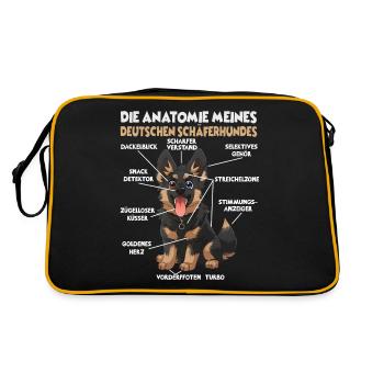 Allemand Boxer Dog Walk T Dog Lover Chiens Boxer - Sac Retro - noir/or - Dos
