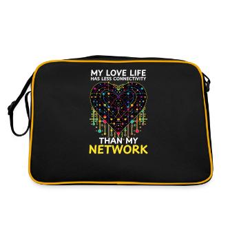 L'ingénierie des réseaux aime moins le réseau de connectivité - Sac Retro - noir/or - Dos