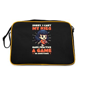 Une maman de football ne peut pas s'entraîner avec ses enfants - Sac Retro - noir/or - Dos