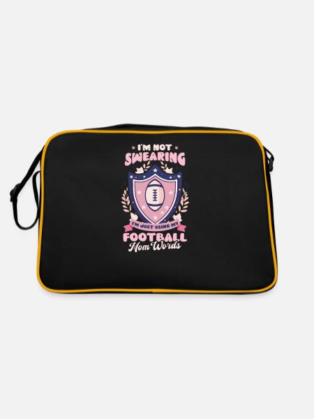 Maman de football ne jure pas les mots de maman de football - Sac Retro - noir/or - Dos