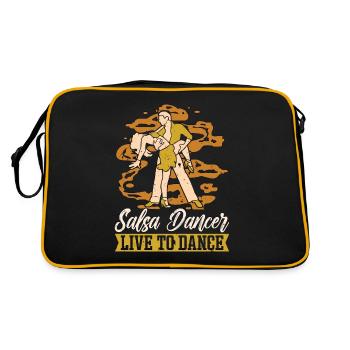 Danseur De Salsa Live To Mambo Dancing Danseur De Salsa - Sac Retro - noir/or - Dos
