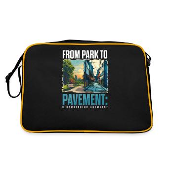 Urban Birdwatching From Park Pavement Birdwatching - Retro Bag - black/gold - Back
