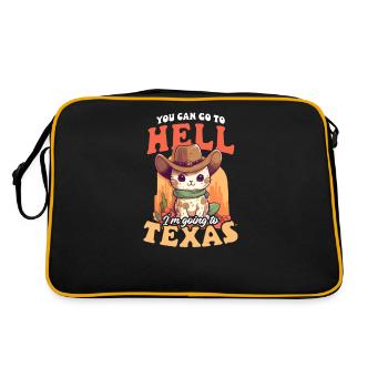Amoureux du Texas, tu peux aller en enfer, je vais au Texas - Sac Retro - noir/or - Dos