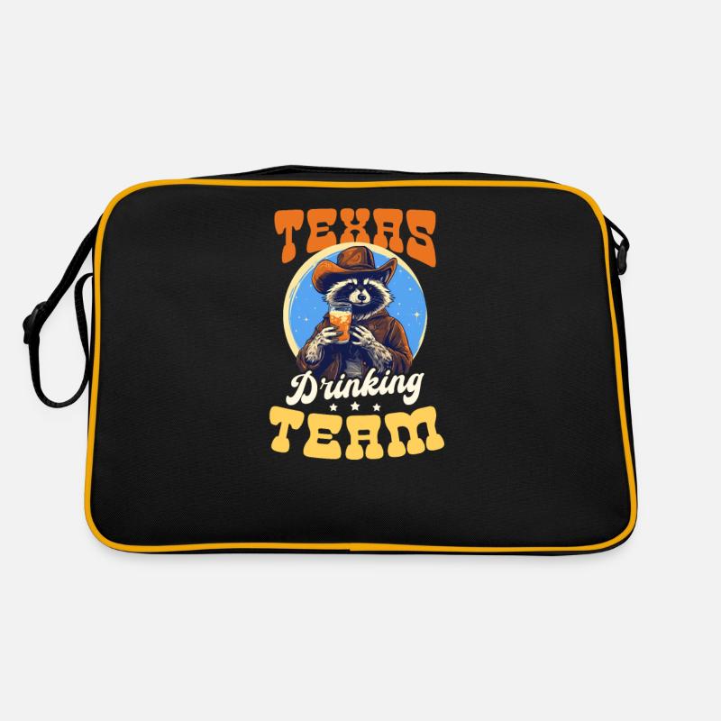 Texas Lover Texas Drinking Team - Retro Bag - black/gold