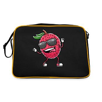 Litchi dansant avec des lunettes de soleil litchi - Sac Retro - noir/or - Dos