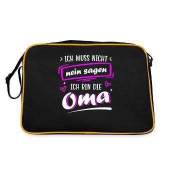 Anniversaire fête des mères Cadeau de grand-mère - Sac Retro - noir/or - Dos