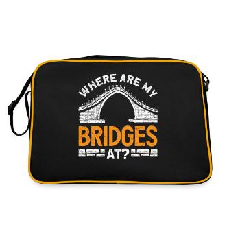 Bridge Construction and Bridge Engineer - Retro Bag - black/gold - Back