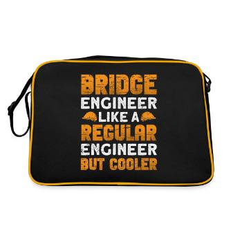 Bridge Construction and Bridge Engineer - Retro Bag - black/gold - Back