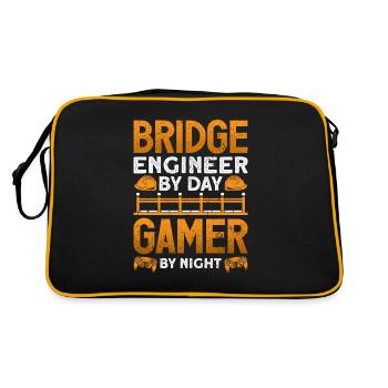 Bridge Construction and Bridge Engineer - Retro Bag - black/gold - Back