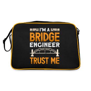 Bridge Construction and Bridge Engineer - Retro Bag - black/gold - Back