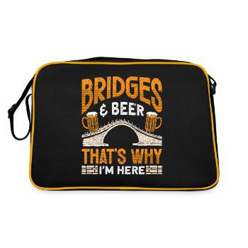 Bridge Construction and Bridge Engineer - Retro Bag - black/gold - Back
