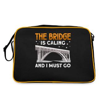 Bridge Construction and Bridge Engineer - Retro Bag - black/gold - Back