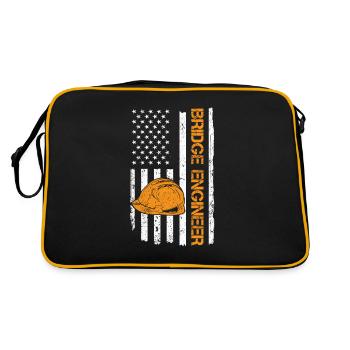 Bridge Construction and Bridge Engineer - Retro Bag - black/gold - Back