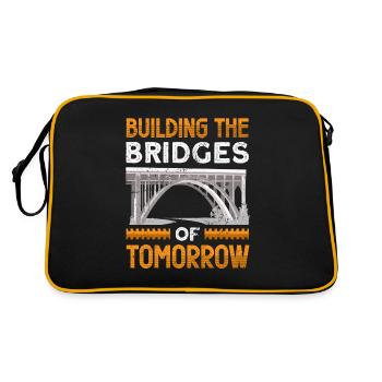 Bridge Construction and Bridge Engineer - Retro Bag - black/gold - Back