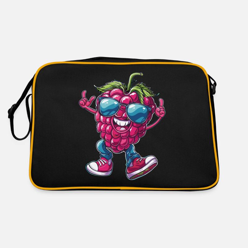 Himbeeren Retro Tasche