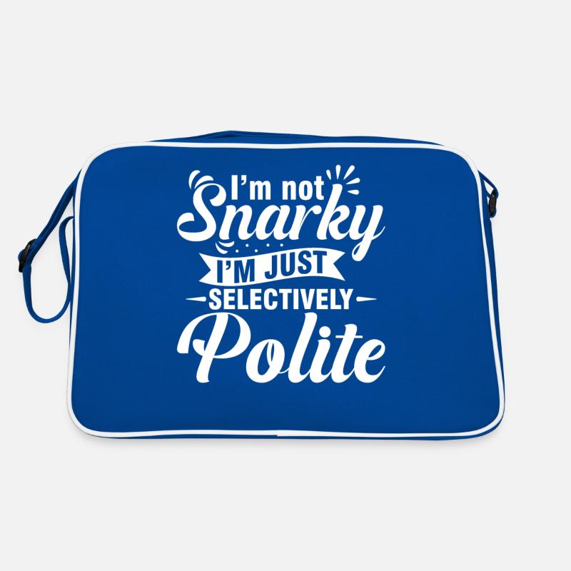 Pas sarcastique, juste sélectivement poli Sac Retro