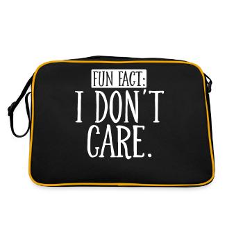 Fun fact: I don't care - Retro Bag - black/gold - Back