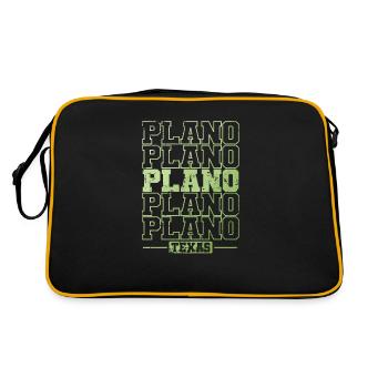 Plano, Texas, a city in the United States - Retro Bag - black/gold - Back