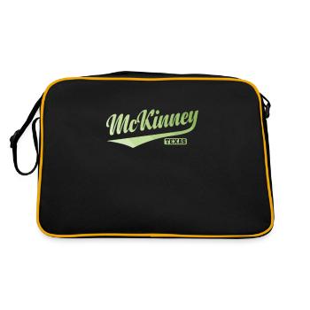 McKinney, ville du Texas aux États-Unis - Sac Retro - noir/or - Dos