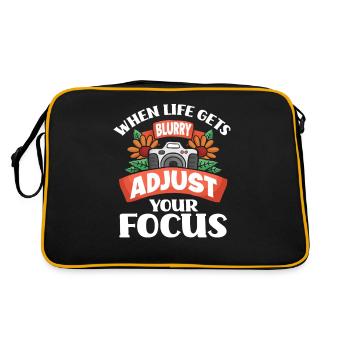 Photographer Photographer Blurred Focus - Retro Bag - black/gold - Back