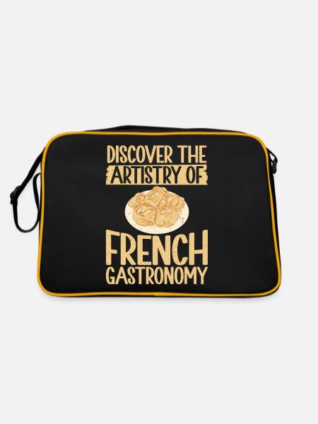 French Food Gifts - Retro Bag - black/gold - Back