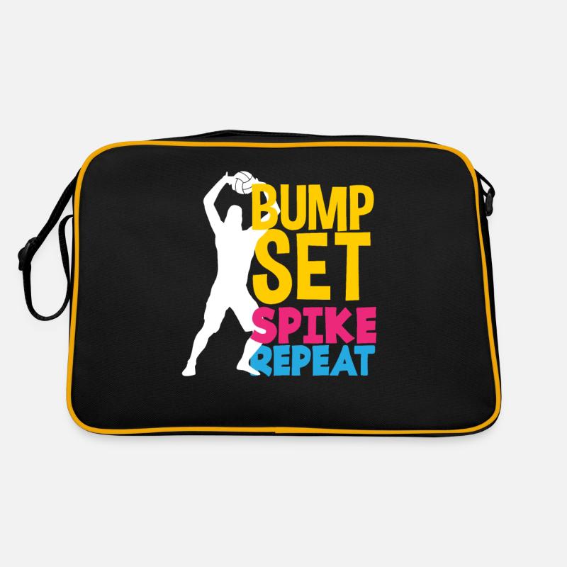 Lustiges Volleyball Geschenk Retro Tasche
