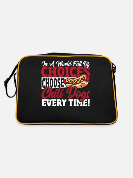 Hot-Dog Hot-dogs Chili Dog - Sac Retro - noir/or - Dos