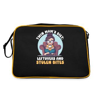 Régime alimentaire de maman jumelle : restes et morceaux volés - Sac Retro - noir/or - Dos
